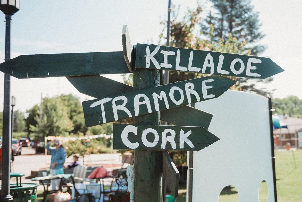 a sign pointing to Killaloe Tramore Cork